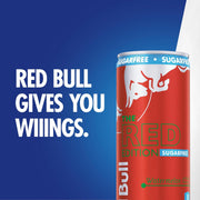 Red Bull Red Edition Sugar Free Energy Drink, Watermelon, with 80mg Caffeine plus Taurine & B Vitamins, 8.4 Fl Oz, 6 Packs of 4 Cans (Pack of 24)