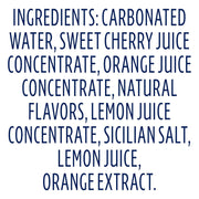 Sanpellegrino CIAO Cherry Sparkling Water, Low-Calorie Italian Sparkling Water with Real Fruit Juices, 0g Added Sugar, 24-Pack