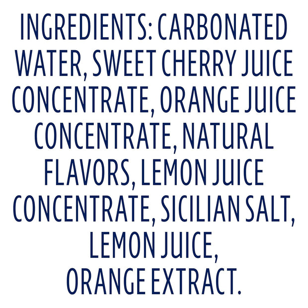 Sanpellegrino CIAO Cherry Sparkling Water, Low-Calorie Italian Sparkling Water with Real Fruit Juices, 0g Added Sugar, 24-Pack