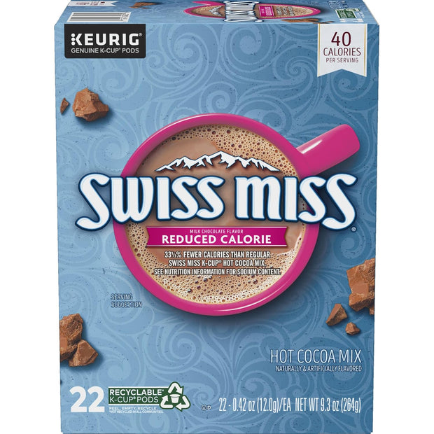 Swiss Miss Milk Chocolate Hot Cocoa, Single-Serve Keurig K-Cup Pods, Hot Chocolate, 44 Count