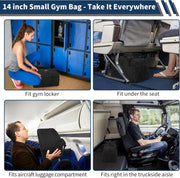 Small Gym Bag with Wet Pocket - 14 inch Mini Duffle Bag for Men & Women Lightweight Carry On Bag for Travel Sport - Black