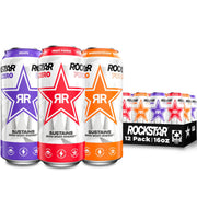Rockstar Pure Zero Energy Drink,4 Flavor Pure Zero Variety Pack, 0 Sugar, with Caffeine and Taurine, 16oz Cans (12 Pack) (Packaging May Vary)