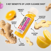 +GNGR Immunity Booster Organic Ginger and Turmeric Shot - Cold Pressed Ginger Shots with Turmeric, Cayenne Pepper, Orange, Lemon for All Natural Immune & Digestive Support (2 Oz, Pack of 12)