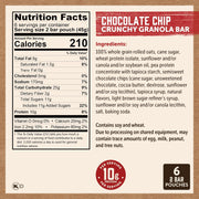 Kodiak Cakes Protein Crunchy Granola Bar, Chocolate Chip, (Pack of 12 Boxes)