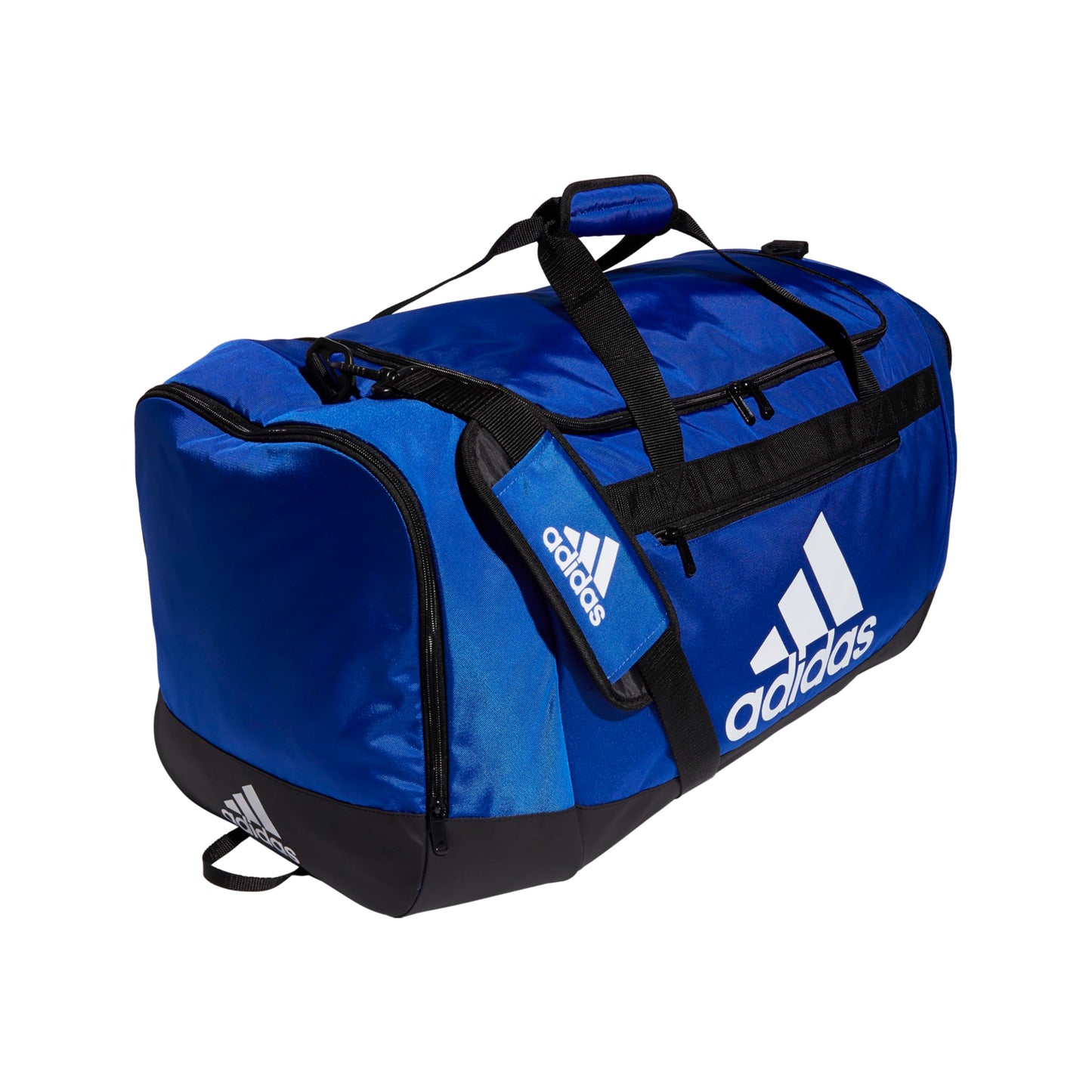 adidas Unisex Defender 4.0 Gym Duffel Bag for Men and Women, Black/White, Small (38L)