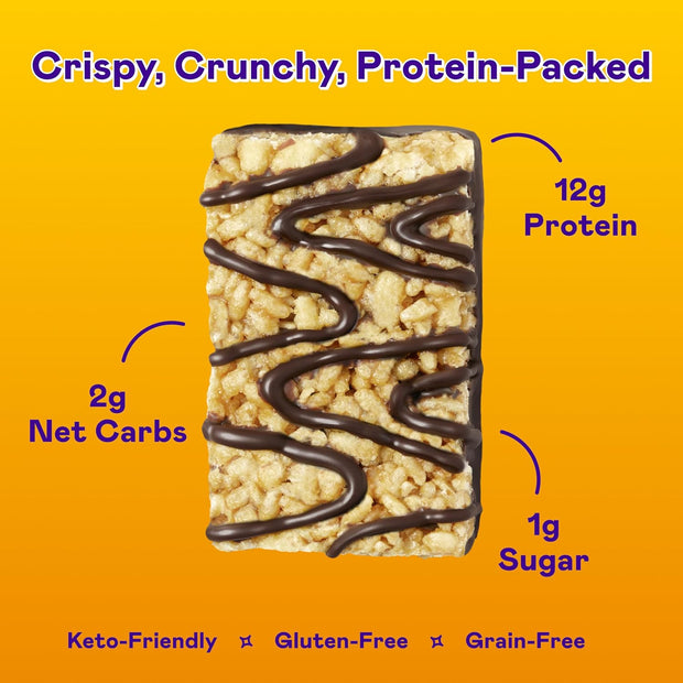 MAGIC SPOON Treats - High Protein, Low Carb, Keto Friendly, Low Sugar, Gluten Free, Crispy Protein Bar Cereal Bar, On-The-Go Healthy Snack (Chocolate PB, 8 Bars)