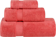 Superior Zero Twist 100% Cotton Bathroom Towels, Super Soft, Fluffy, and Absorbent, Premium Quality 6 Piece Towel Set with 2 Washcloths, 2 Hand Towels, and 2 Bath Towels, Coral