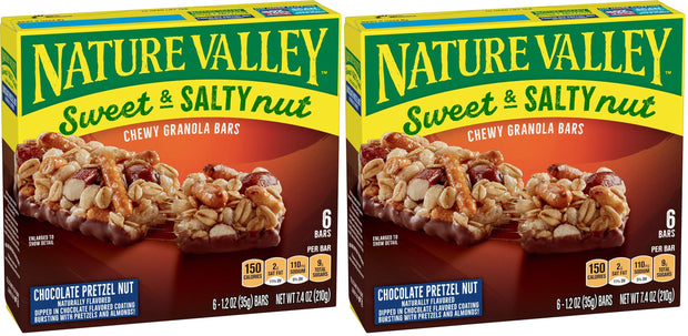 Nature Valley Sweet and Salty Nut Granola Bars, Dark Chocolate Peanut Almond, 24 Bars, 28.8 oz