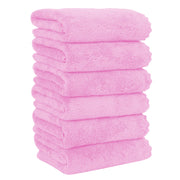 MOONQUEEN 6 Pack Premium Hand Towels - Quick Drying - Microfiber Coral Velvet Highly Absorbent Towels - Multipurpose Use as Hotel, Bathroom, Shower, Spa, Hand Towel 16 x 28 inches (Gray)