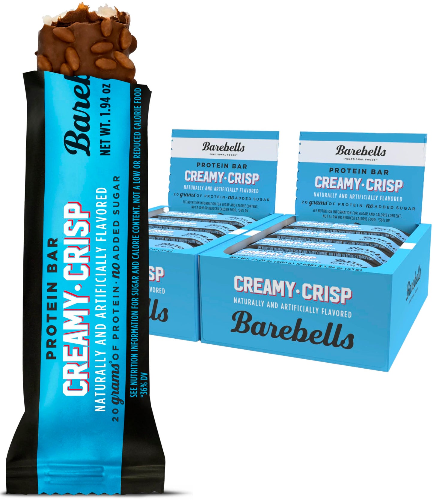 Barebells Protein Bars Variety Pack - 12 Count, 1.9oz Bars - Protein Snacks with 20g of High Protein - Chocolate Protein Bar with 1g of Total Sugars - Perfect on The Go Protein Snack & Breakfast Bars