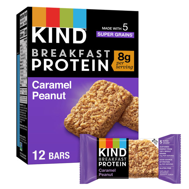 KIND Breakfast Bars, Peanut Butter, Healthy Snacks, Gluten Free, 5g Protein, 6 Count