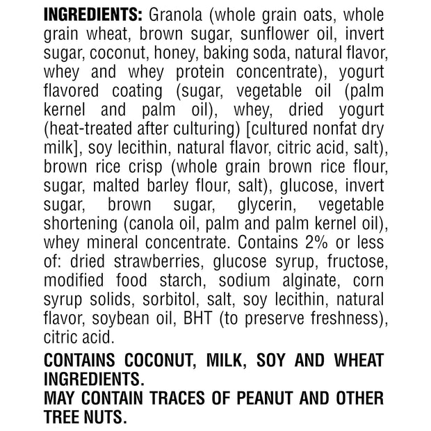 Quaker Yogurt Chewy Granola Bar, Strawberry, 5 Bars , net weight 6.1 ounce (Pack of 6) (Packaging may vary)