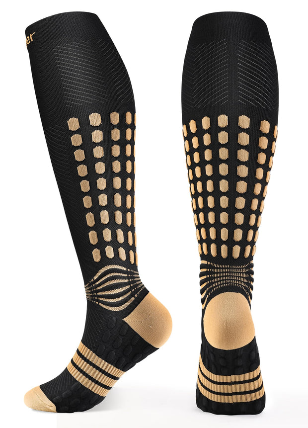 NEENCA Copper Compression Socks, Medical Knee-High Graduated Stockings, Ankle Support for Injury Recovery & Pain Relief, Women & Men Circulation, Swelling, Travel, Pregnancy, Flying—1 Pair, 20-30 mmHg