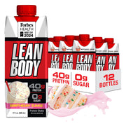 Labrada Lean Body Ready-to-Drink Strawberry Protein Shake, 40g Protein, Whey Blend, 0 Sugar, Gluten Free, 22 Vitamins & Minerals, 17 Ounce (Recyclable Carton & Lid - Pack of 12) LABRADA