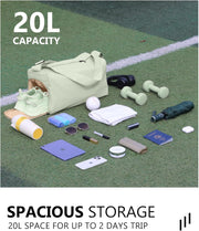 Small Gym Bag for Women with Shoes Compartment, Stylish Duffle Travel Bag for Plane, Lightweight Duffle Bag for Women & Men, Sport Gym Tote Bag with Wet Pocket for Yoga, Pilates, Swimming