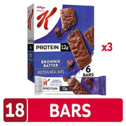 Special K Bar Protein Meal Bars, 12g Protein Snacks, Meal Replacement, Brownie Batter (3 Boxes)