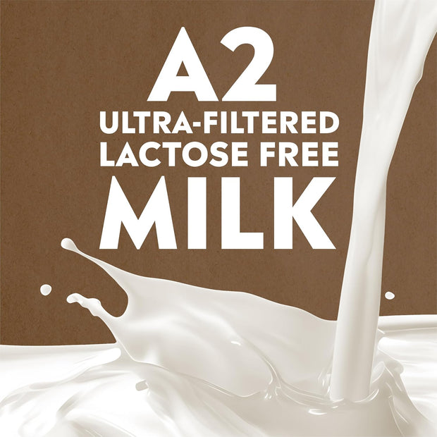 Pioneer Pastures - High Protein A2 Milkshakes - Chocolate - A2 Nutritional Milk, 30g Protein, 2g Sugar, No Artificial Sweeteners, No Seed Oils - All-Natural, Breakfast Shake, Meal Replacement, Workout - 11oz, 12 Pack