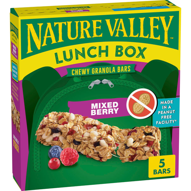 Nature Valley Peanut-Free Chewy Granola Bars, S'mores, Made in a Peanut Free Facility, 5 Bars, 4.6 oz
