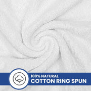 Linteum Textile Supply Premium Hair Drying Towels 100% Ring Spun Cotton Hair Towel for Women, Men, Kids 20x40 inches Quick Dry Salon Towels Hand Towel for Gym, Hair Care, Spa, Home [Pack of 6] White