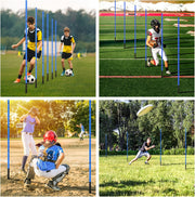 Soccer Agility Training Equipment: 6 Soccer Agility Poles, 20ft Agility Ladder, 10 Soccer Cones, 1 Jump Rope. Soccer Training Poles for Speed Training, Agility Training