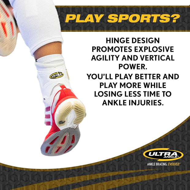 Ultra Zoom Ankle Brace – Hinge Design Promotes Faster Healing and Accelerated Recovery with Natural Protected Movement to promote Early Activity After Injury and Prevent Future Injuries in Life and Sport.