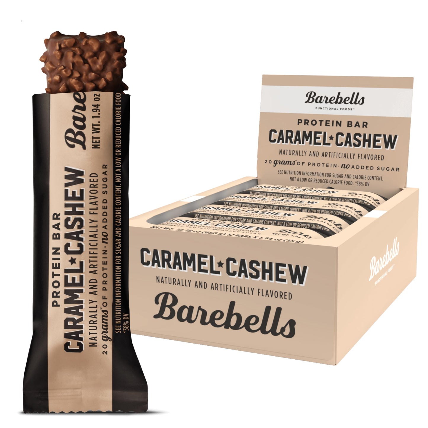 Barebells Protein Bars Variety Pack - 12 Count, 1.9oz Bars - Protein Snacks with 20g of High Protein - Chocolate Protein Bar with 1g of Total Sugars - Perfect on The Go Protein Snack & Breakfast Bars
