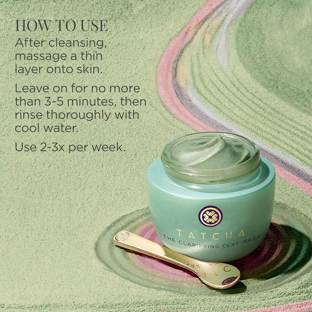 TATCHA The Clarifying Clay Mask | Exfoliating Pore Treatment Creates a Warming Sensation To Open & Purify Pores, 50 ml | 1.7 oz