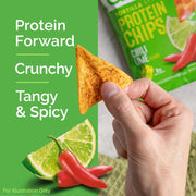 Quest Nutrition Chili Lime Tortilla Style Protein Chips, 20g Protein, 3g Net Carbs, Low Carb, Gluten Free, 1.1 oz (Pack of 4)