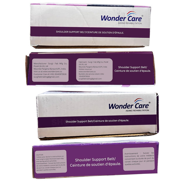 Wonder Care Left Right Shoulder Immobilizer Arm Sling Elastic Brace for Clavicle Collar Bone Dislocation Subluxation Shoulder stabilizer Compression Brace After Rotator Cuff Surgery