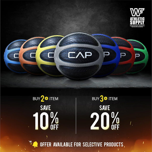 WF Athletic Supply Medicine & Exercise Ball - Durable Rubber & Consistent Weight Distribution; Comfort Textured Grip for Strength, Balance & Core Training, Multiple Choices Available