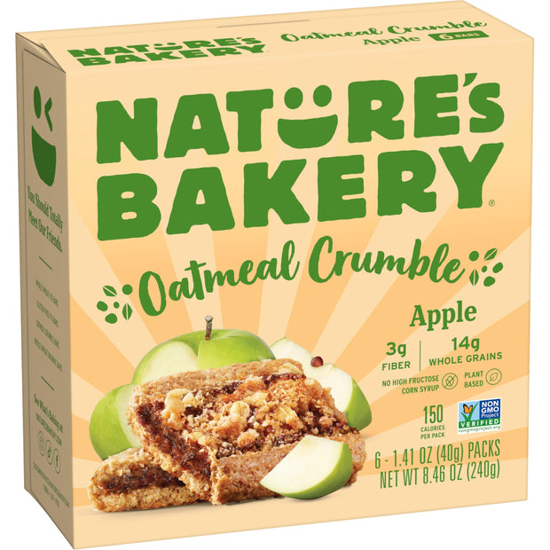 Nature's Bakery Oatmeal Crumble Bars, Strawberry, Real Fruit, Vegan, Non-GMO, Breakfast Bar, 7 Boxes With 12 Bars, 84 Count