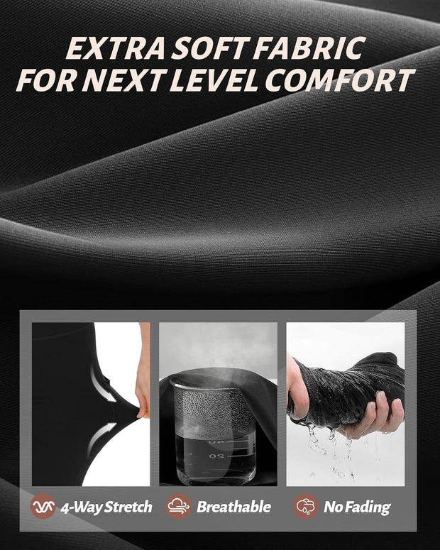 NexiEpoch 4 Pack Leggings for Women with Pockets- High Waisted Tummy Control for Workout Running Capri Yoga Pants