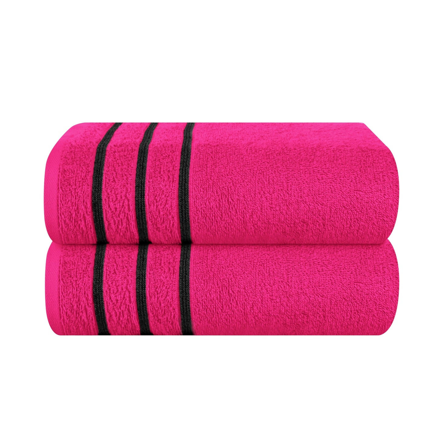 MyOwn Cotton 2 Pack Oversized Bath Towel Set 28x55 inches, Large Bath Towels, Ultra Absorbant Compact Quickdry & Lightweight Towel, Ideal for Gym Travel Camp Pool - Coral Orange, 71617