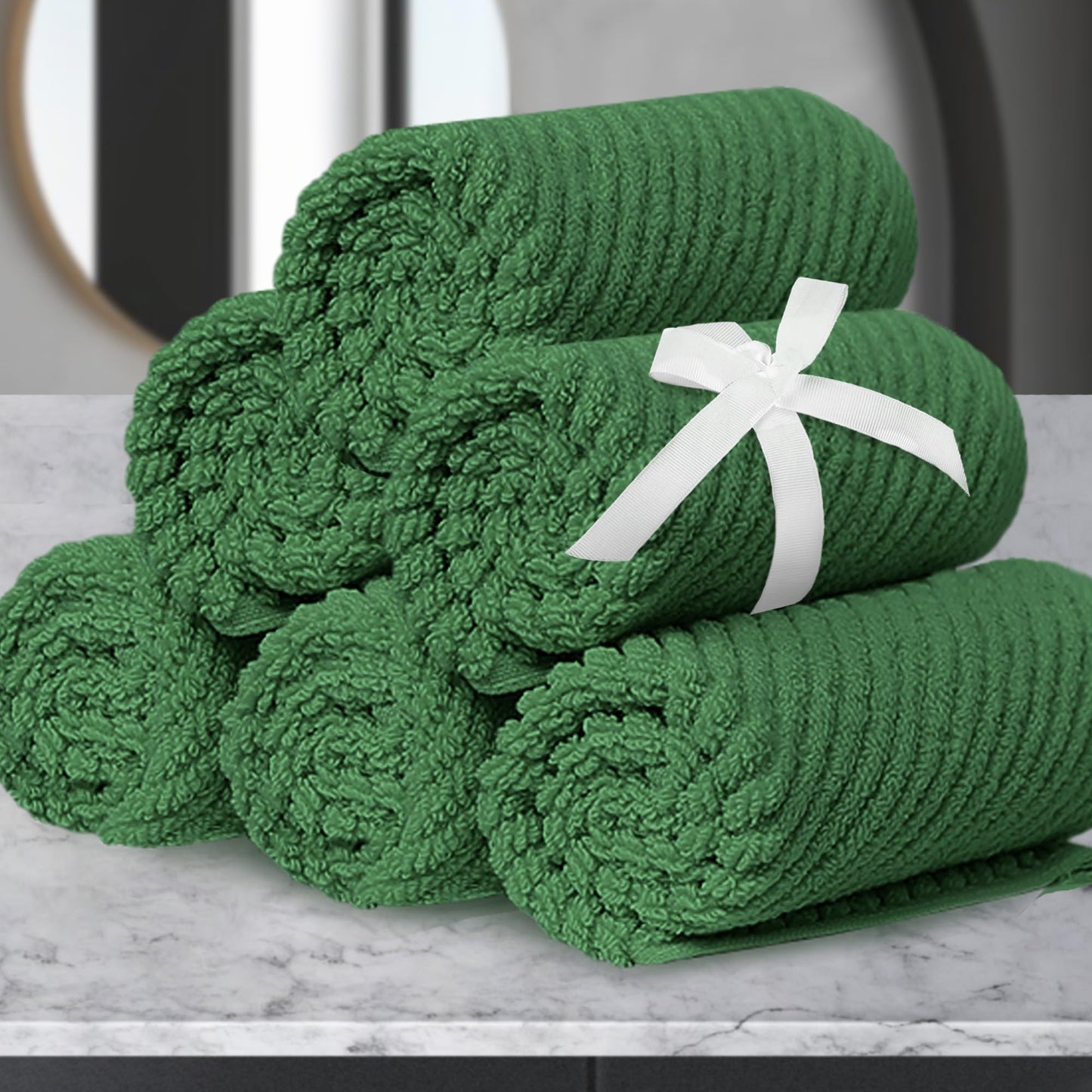 VOOVA & MOVAS Burgundy Towel Set - 100% Cotton | Lightweight | Soft | Quick Dry, 6 Piece Towel Set,2 Large Bath 30"x56", 2 Hand 18"x28", 2 Washcloths 13"x13", Towels Gift Set, Red Towels