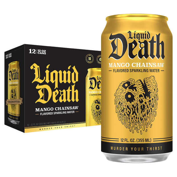 Liquid Death, Soda-Flavored Sparkling Water Variety Pack, 12-Pack (12oz Cans), Low Calorie & No Artificial Sweeteners, 4 Flavors: Severed Lime, Doctor Death, Killer Cola, and Rootbeer Wrath