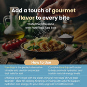 Pure Sea Salts Baja Sea Salt 1 lb, 100% Organic, Unrefined, Fine Ground Crystals, Mineral-Rich, Low Sodium, for Cooking, Finishing, Hydration & Grinders – Hand-Harvested from the Sea of Cortez