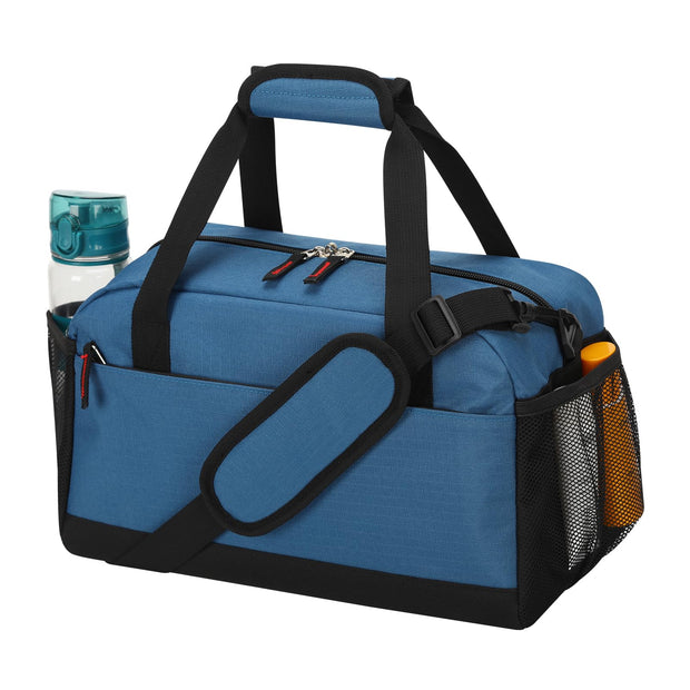 Small Gym Bag with Wet Pocket - 14 inch Mini Duffle Bag for Men & Women Lightweight Carry On Bag for Travel Sport - Black