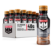 Muscle Milk Pro Advanced Nutrition Protein Shake, Intense Vanilla, 14 Fl Oz Bottle, 12 Pack, 40g Protein, 1g Sugar, 16 Vitamins & Minerals, 6g Fiber, Workout Recovery, Packaging May Vary