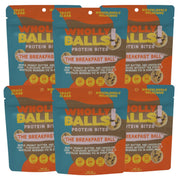 Wholly Balls Protein Bites – Healthy Plant-Based Snack – High Protein, Low Sugar, Gluten-Free Energy Balls (Pack of 6, Sampler Pack)