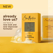SheaMoisture Bar Soap Raw Shea Butter 4 count Moisturize and Restore Dry Skin Deeply Moisturizing bar soap with 24h shea moisture nutrients for Healthy, Glowing Skin 8 oz