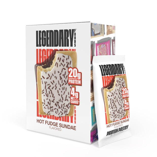 Legendary Foods 22g Protein Pastry - 0g Added Sugar, Low Carb and Gluten Free Keto Snack, Diabetic Friendly High Nutrient Alternative – 8x Frosted Cinnamon Bars