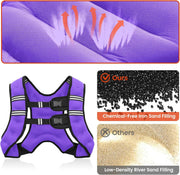 Weighted Vest, 6lb/8lb/12lb/16lb/20lb/25lb/30lb Weight Vest for Men Women, Body Weight Vests Adjustable with Reflective Stripe for Strength Training, Running, Training Workout, Jogging, Walking