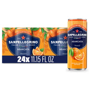 Sanpellegrino Italian Sparkling Drink Melograno And Arancia, Sparkling Orange And Pomegranate Beverage, 24 Pack Of Cans