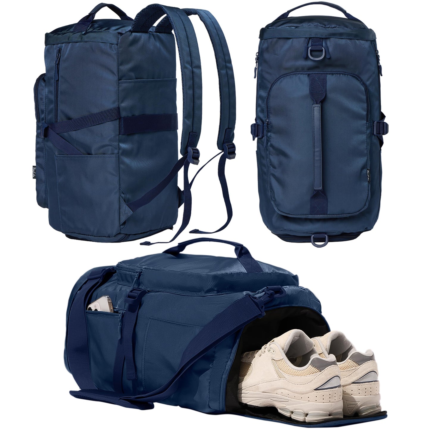 Gym Bag for Women Workout Gym Backpack with Shoe Compartment Sports Duffel Bag Multiple Pockets 30L (Grey Sage)