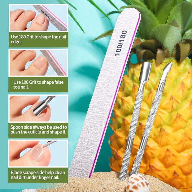 Teenitor Press on Toenails for Women, 120pcs Toe Nail Tips Square Toe Press on Nails, Toenail Press on Fake Toenails, Toe Nails Glue on Fake Toe Nails Press on, Toe Nail Kit False Toenails Matte