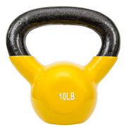 Sunny Health & Fitness Vinyl Coated Kettlebell for Strength Weight Training & Swinging Exercise - In 5, 10, 15, 20, 25 Pound