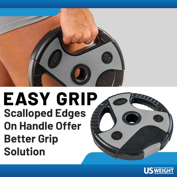 US Weight Barbell Weight Set for Home Gym with 55” padded Bar - Adjustable Weights for Exercise, Lifting, and to Build Muscle