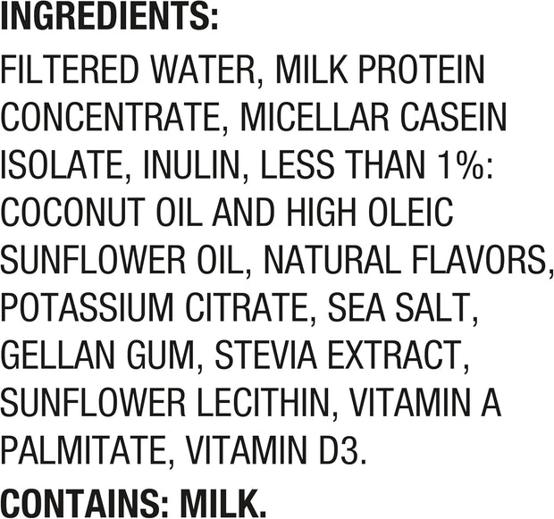 Oikos Protein Shake, Vanilla, 30g High Protein Drinks, Shelf Stable, Ready to Drink, 5g Prebiotic Fiber, 12 fl oz Bottle, 12 Count​