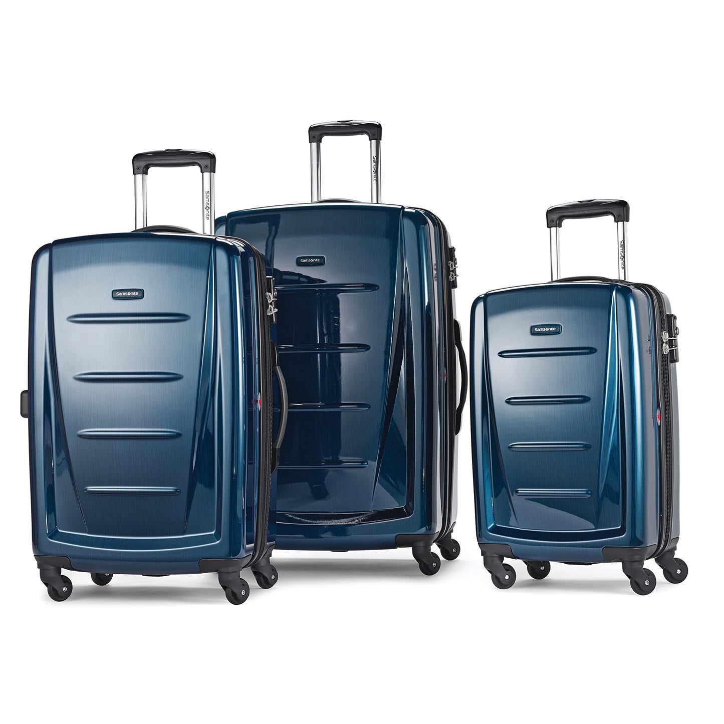 Samsonite Winfield 2 Hardside Expandable Luggage with Spinner Wheels, Burgundy, Checked-Medium 24-Inch