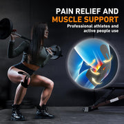 PreCut Kinesiology Tape for Knees, 12 PCS Waterproof KTQUICK Knee Tape for Knee Pain Relief Pre Cut, Original Cotton Athletic Knee Tape, Waterproof & Hypoallergenic Latex-Free for Sports (Black)